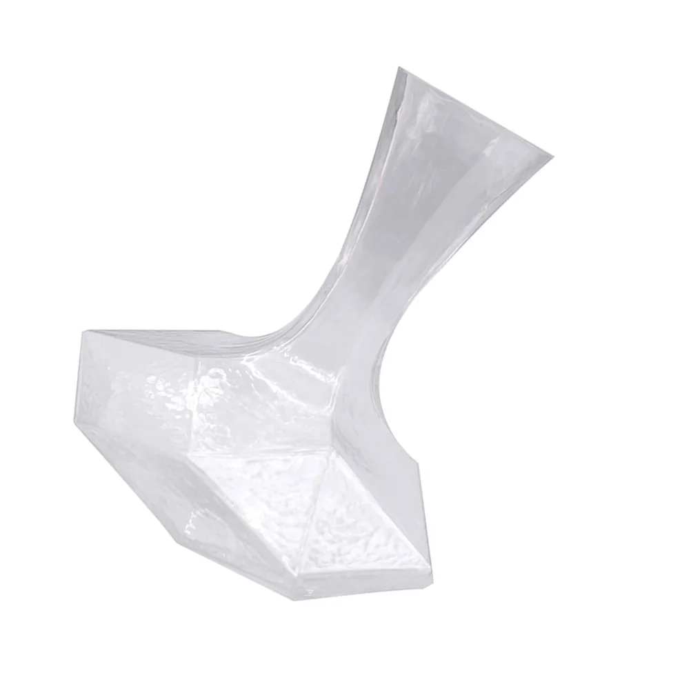 

Creative Geometric Decanter Stylish Glass Wine Container Easy Clean Polished Edges Stable Placement 128 Glass Wine Decanter