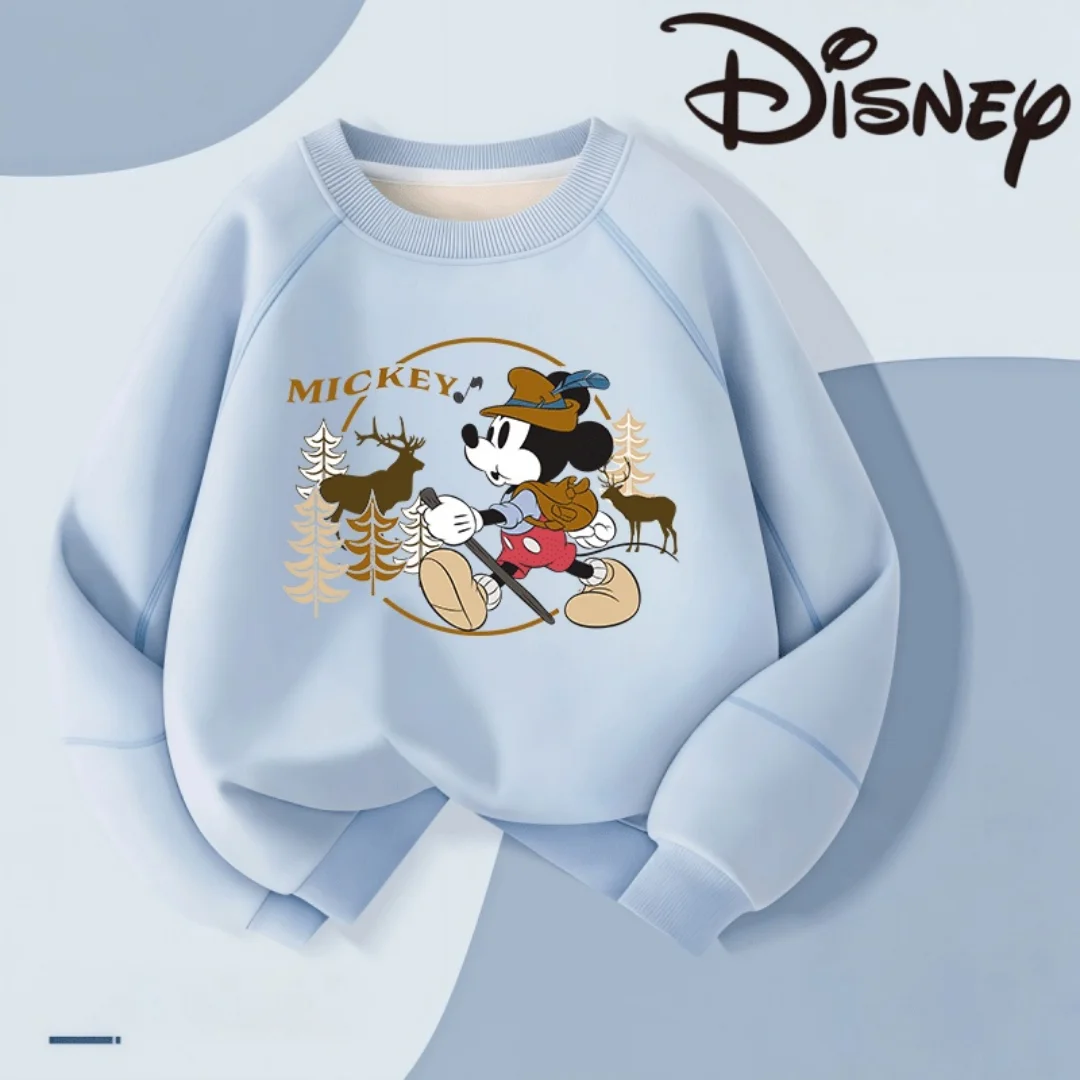 

Детский хлопковый пуловер с капюшоном Disney, классический удобный свитшот с круглым вырезом для мальчиков, весенне-осенний мягкий дышащий пуловер