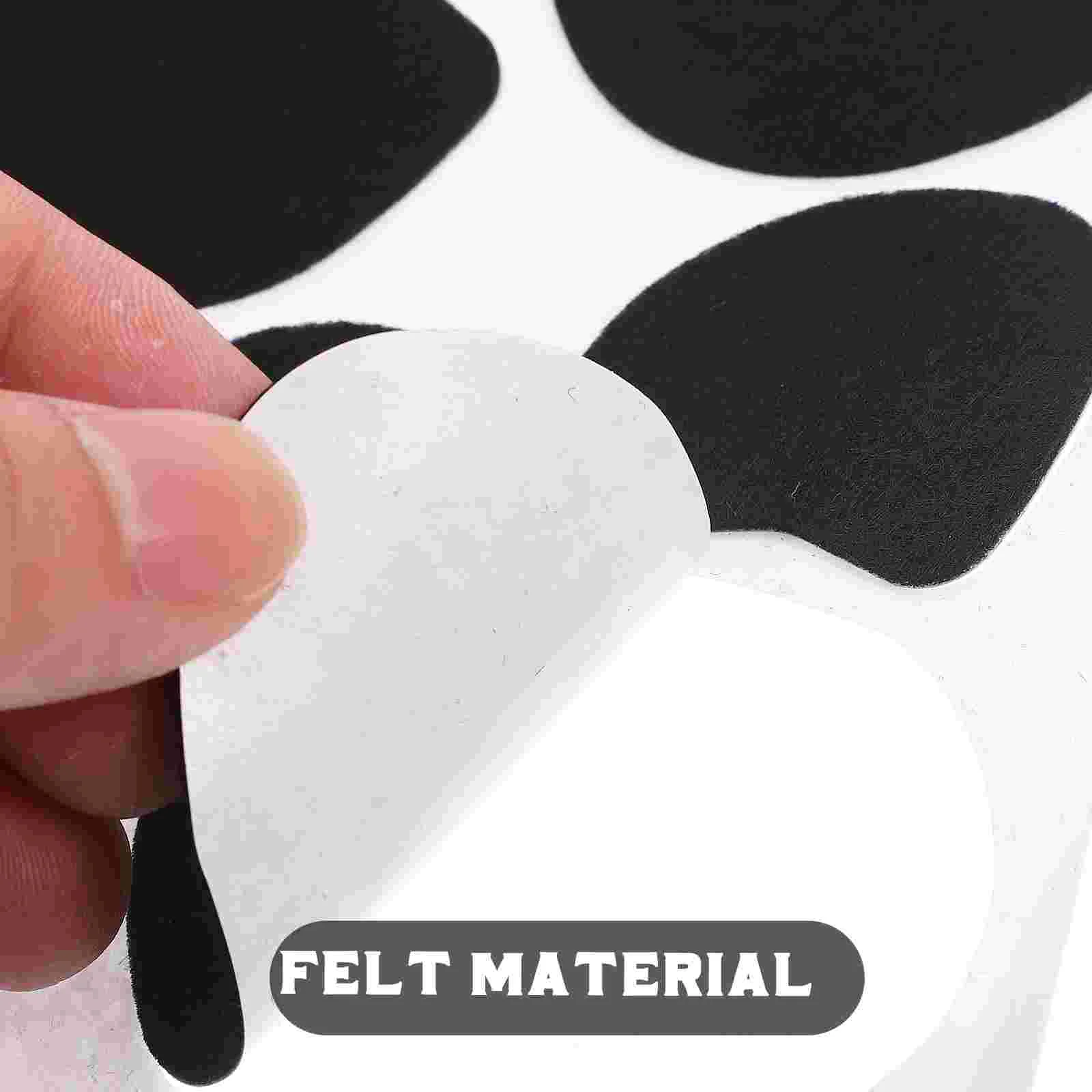 6 Sheets Decorate Adhesive Felt Stickers Child Black Dots for Cow Costume Dalmatian Pants Kids