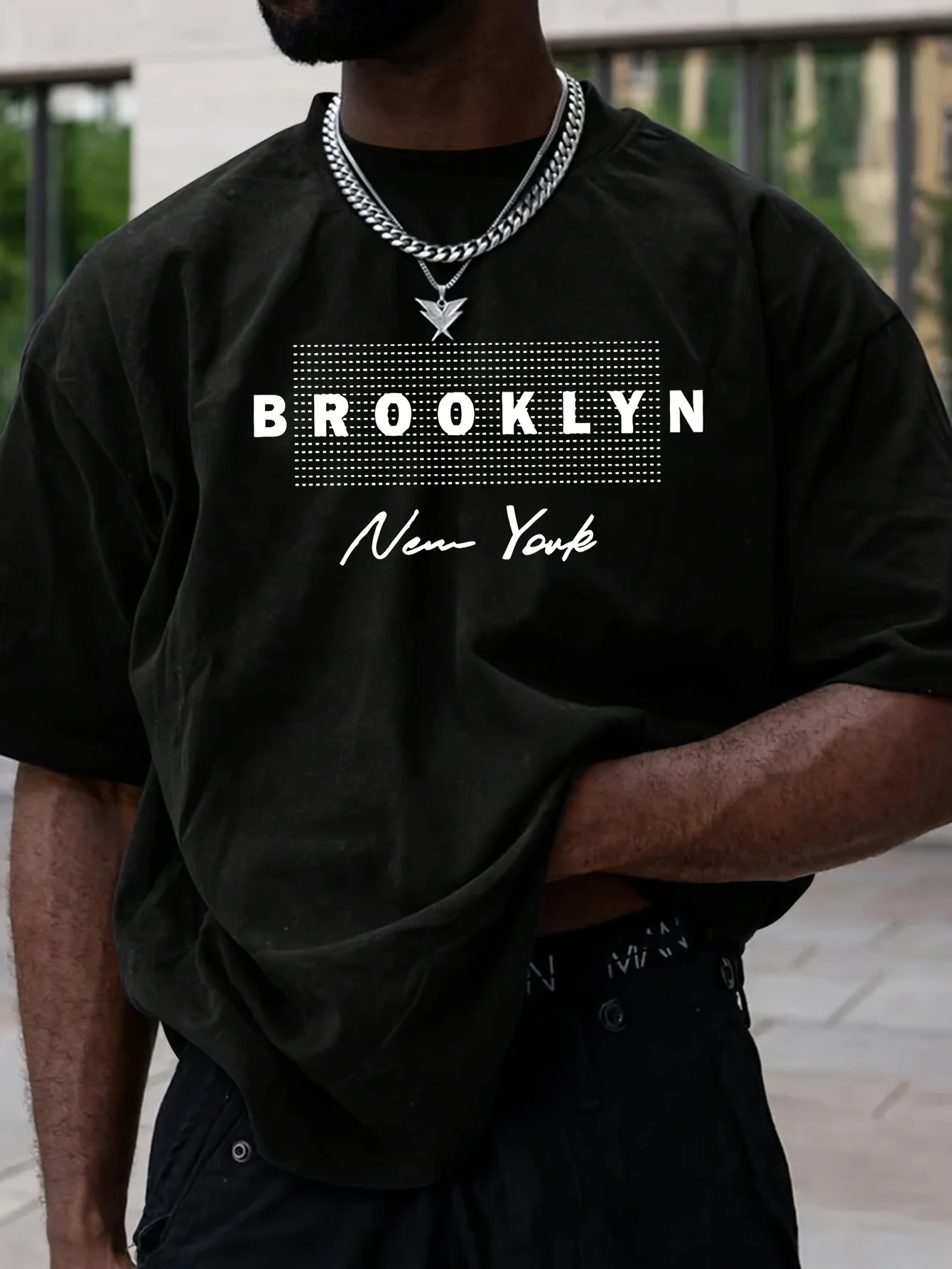Unisex Oversized Cotton T‑Shirt Brooklyn New York Vintage Letter‑Print O‑Neck Streetwear Summer Casual Daily Short‑Sleeve Tops