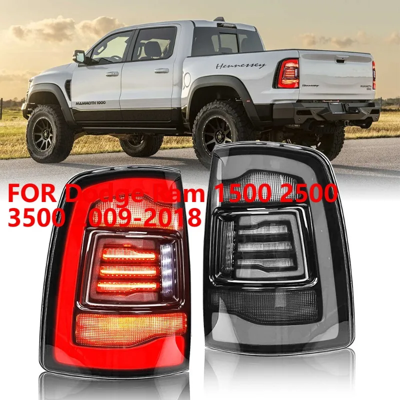 

LED Tail Lights For Dodge Ram 1500 2500 3500 2009-2018 Clear Rear Lamps Pair