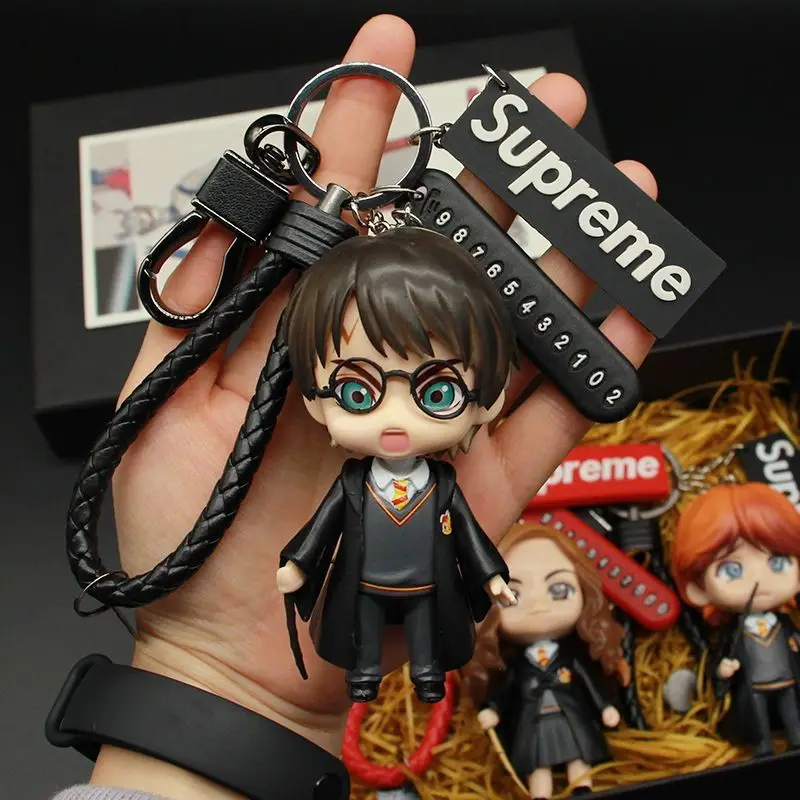 Porte-clés Harry Potter, pendentifs de couple Ron, figurines d'anime de dessin animé qui peuvent être données comme cadeaux aux amis et aux camarades de classe