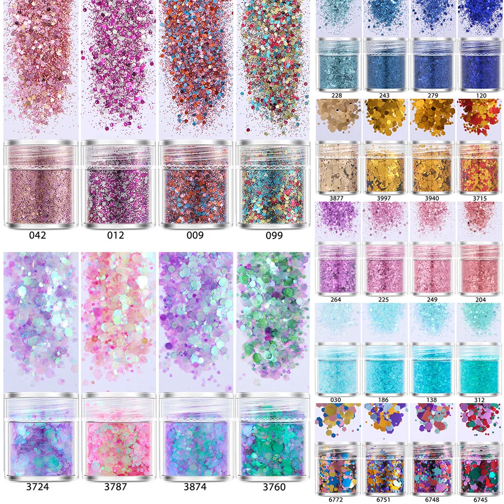 

2025 New Glitter powder Glitter powder Nail art glitter gradual change set