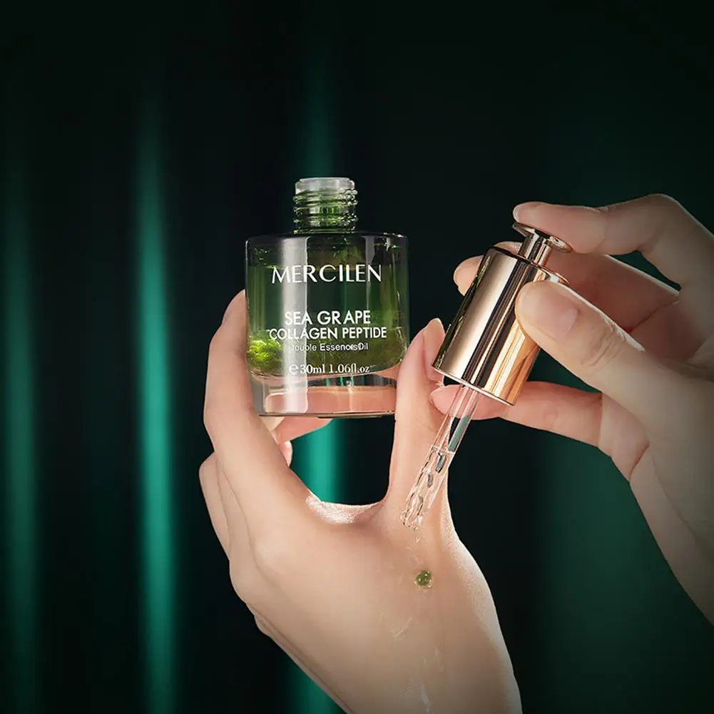 

Коллагеновый пептидный двойной эссенциальный крем с экстрактом морского винограда 30 мл, увлажняющая и подтягивающая сыворотка для лица, корейская косметика для ухода за кожей