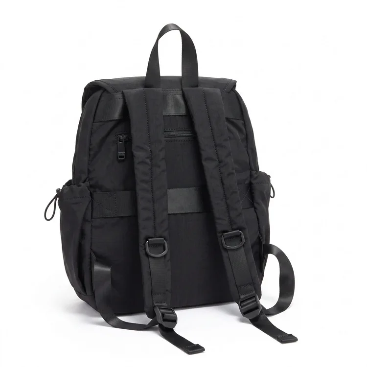 Lightweight Women Backpack Waterproof Black Daypack Multi-pocket Travel School Backpack for College Daily Use