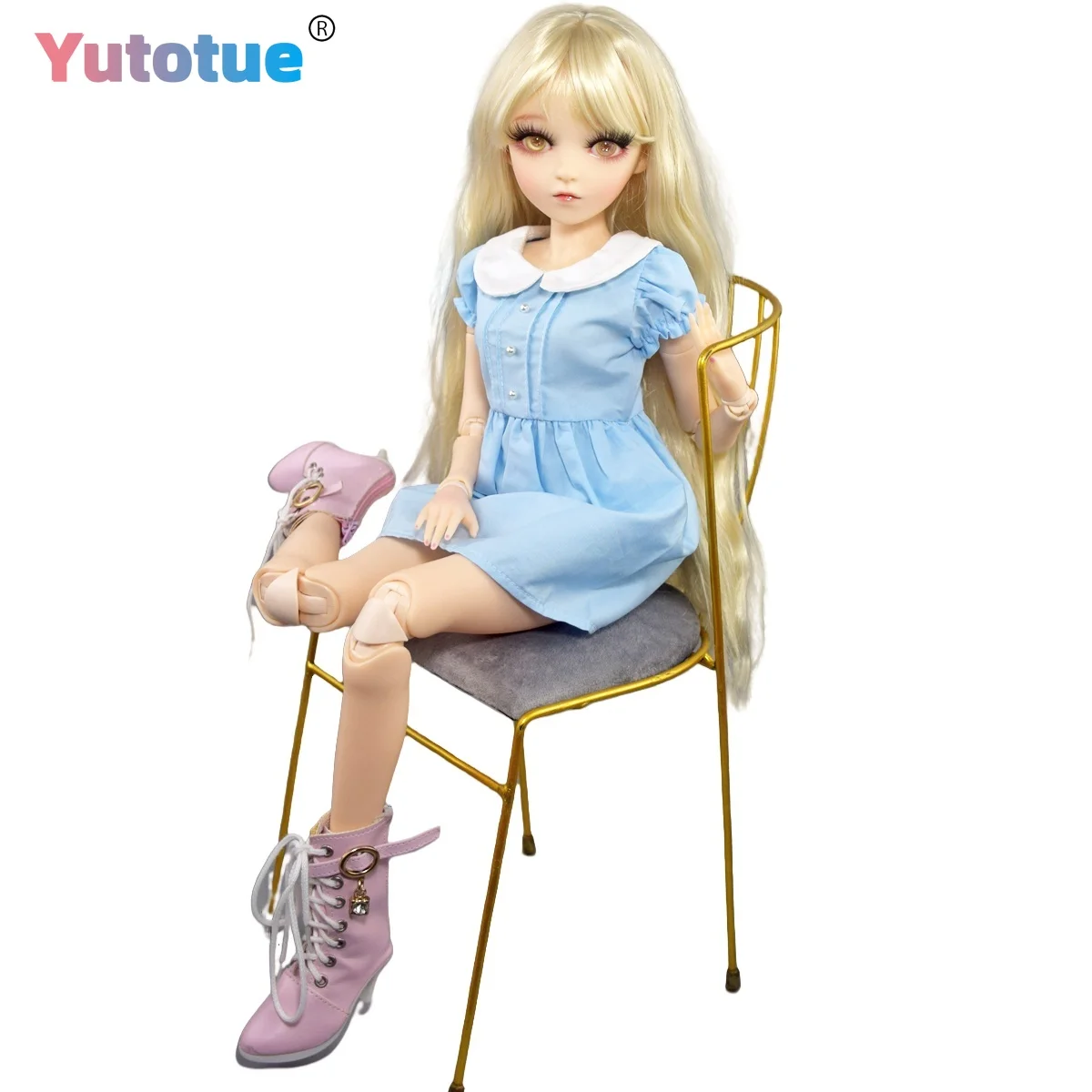 

YUTOTUE 60 см, высота, кукла для девочек, игрушка 1/3 BJD, кукла с блестками, золотыми глазами, сменное обновление, реалистичный макияж