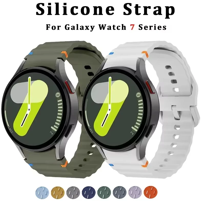 Originalband für Samsung Galaxy Watch 7 6 5 4 44 mm 40 mm/FE/Pro/klassisches Silikon-Sportgürtelarmband Correa Galaxy Watch 7 Armband