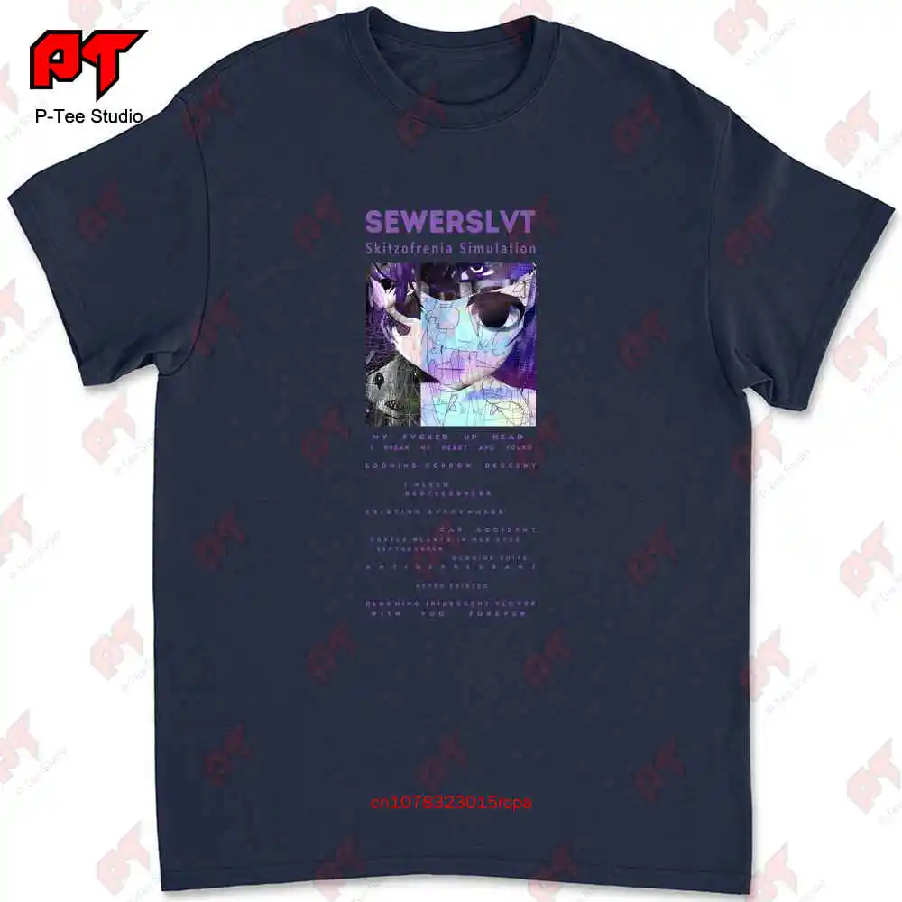 Sewerslvt Skizophrenia Simulation Dnb Cover Album T Shirt 3KJK