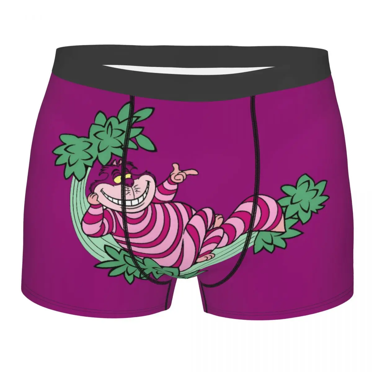 

Нижнее белье с героями мультфильмов «Чеширский кот», мужские трусы-боксеры с принтом «Алиса в стране чудес», шорты, дышащие трусы