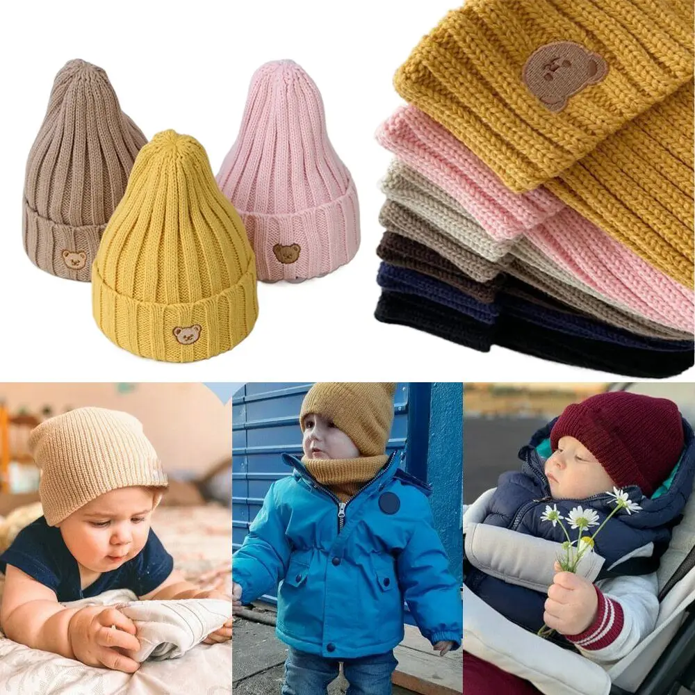 Infant Bonnet Accessories Photography Props Soft Warm Kids Beanie Cap Baby Hat Knitted Children Hat Autumn Winter Hats