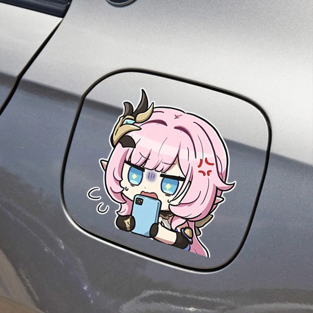 Honkai Impact 3 Elysia Sticker for Car,Moto,Water Bottles Background Funny Decal Home Luggage Laptop Cute Cartoon Art Decoration