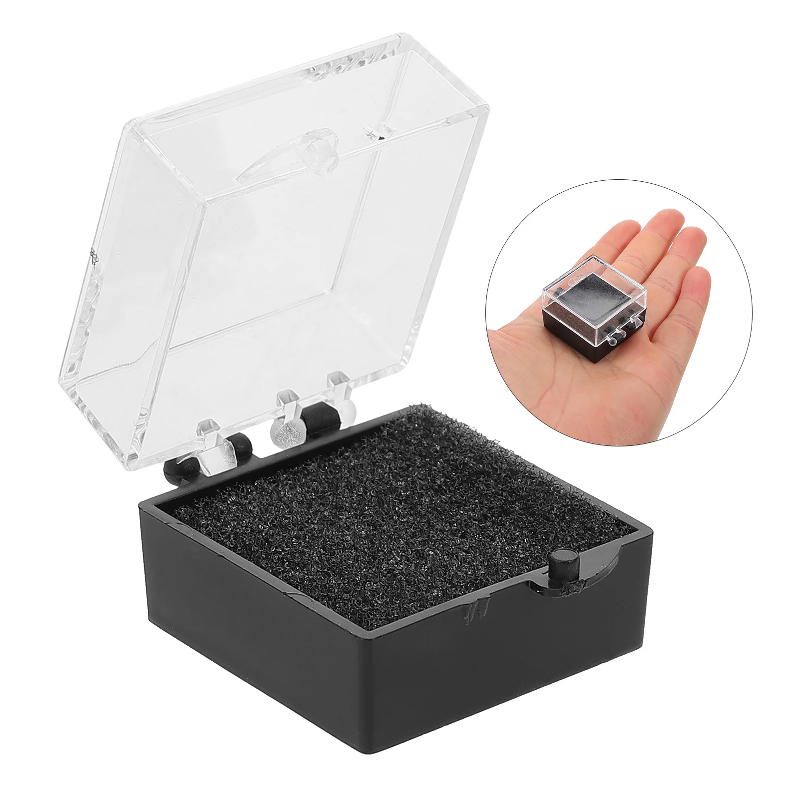

10pcs Acrylic Display Box Jewelry Badge Case Ring Holder Storage Organizer Smooth Elegant Protect Dirt Scratches Small