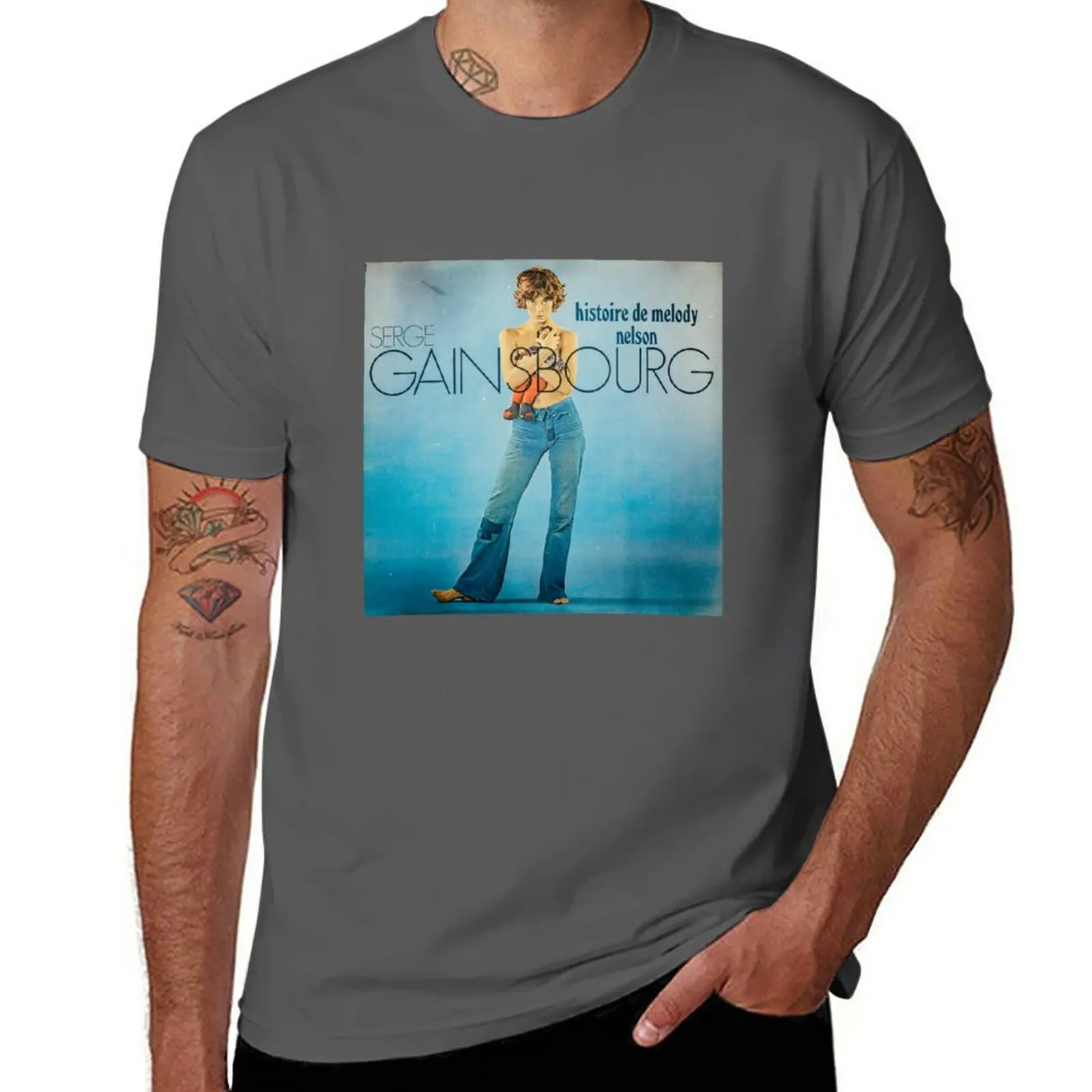 New Serge Gainsbourg T-Shirt graphic t shirt kawaii clothes black t shirts mens t shirts