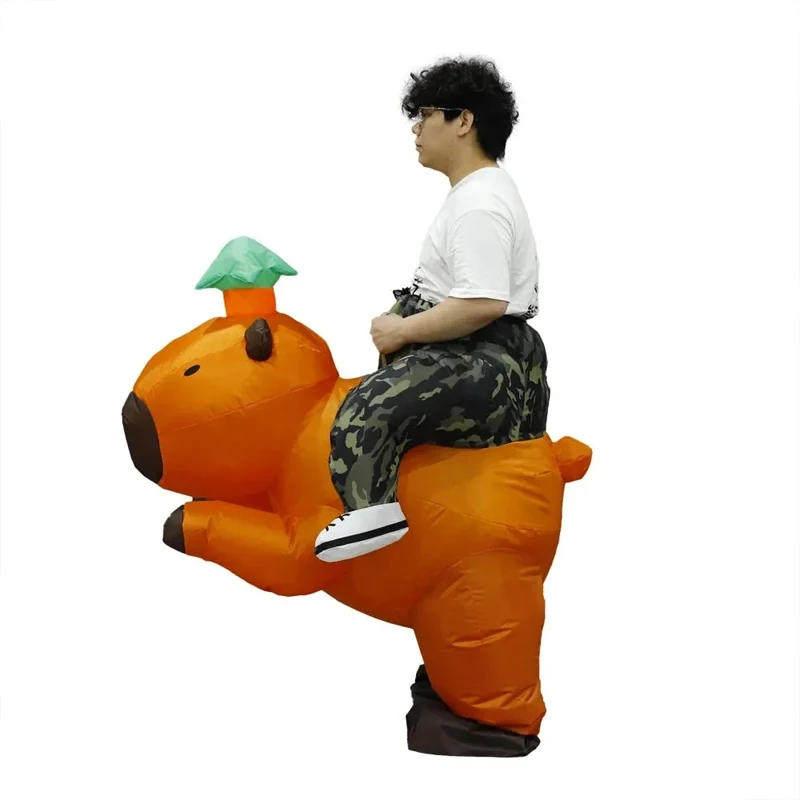 الكبار كابيبارا نفخ البدلة ركوب كابيبارا الجدة لعب الأدوار زي هالوين حفلة فستان نفخ البدلة