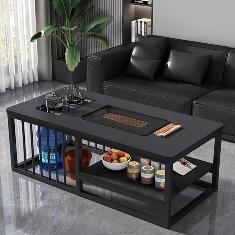 

Wood Metal Coffee Table Modern Industrial Luxury Decoration Simple Cute Side Table Aesthetic Mesas Bajas Lounge Suite Furniture