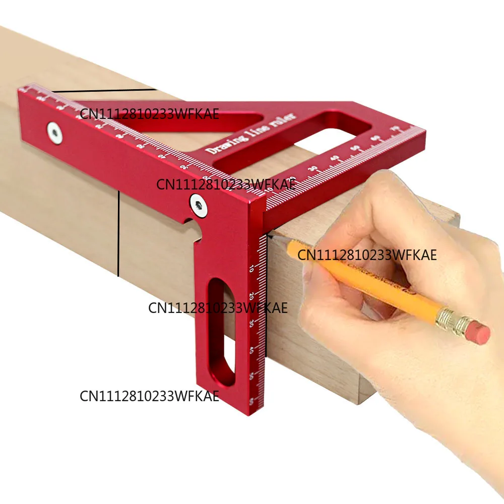 Aluminum alloy woodworking triangle ruler right-angle scribing 45 °, right-angle line drawing tool