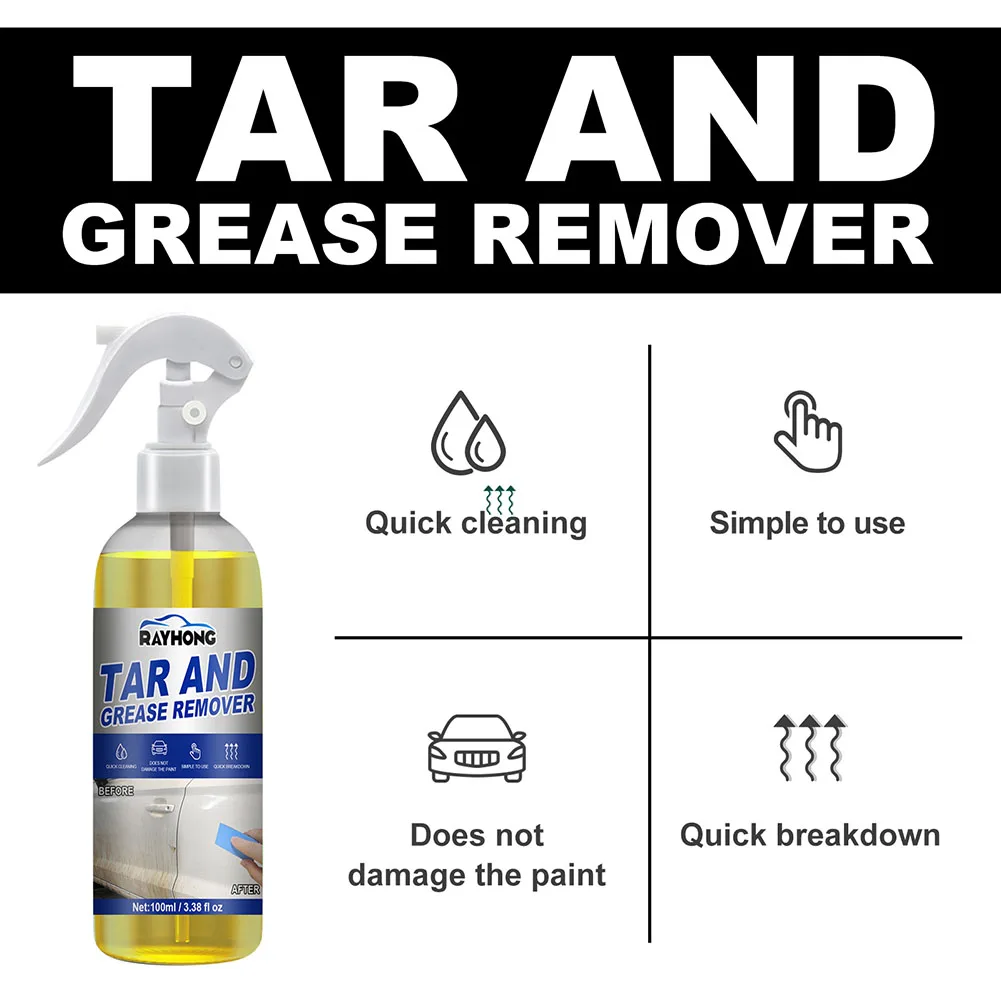 Spray Greases Degreaser Cleaner Car Oil Tar Grease Remover Solvent Based Formula Kitchen Home Dilute Dirt for Wash Maintenance view 3