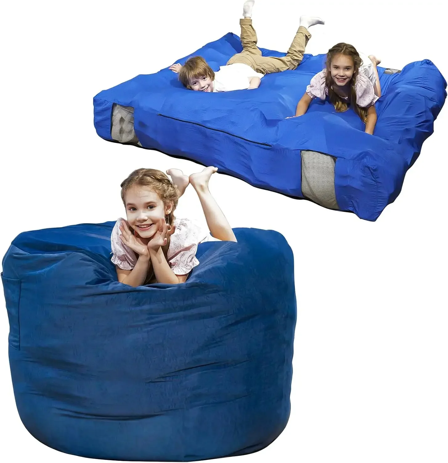 Bean Bag Chair Sensory Crash Pad, Giant Convertible Foam Lazy Sofa Bed | Memory Foam Filling|Kids Floor Lounger|Lazy Chair Comfo