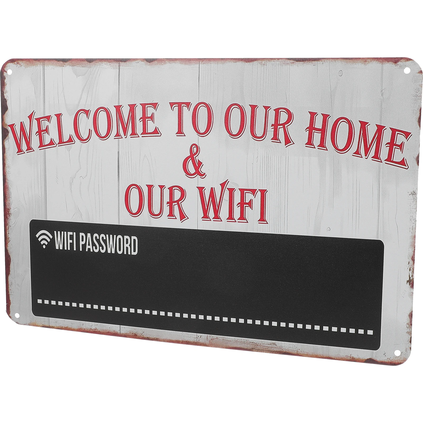 

Retro Letter Board Wifi Chalkboard Kitchen Iron Sign Living Wall Hanging Welcome Sign Room Porch Decor Wall