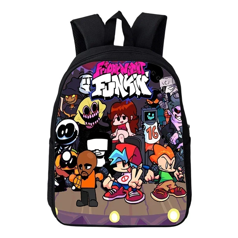 حقيبة ظهر Funkin مقاس 16 بوصة ليلة الجمعة للأطفال الصغار حقيبة رياض الأطفال حقائب مدرسية كرتونية للبنين والبنات حقائب ظهر مضادة للماء للأطفال