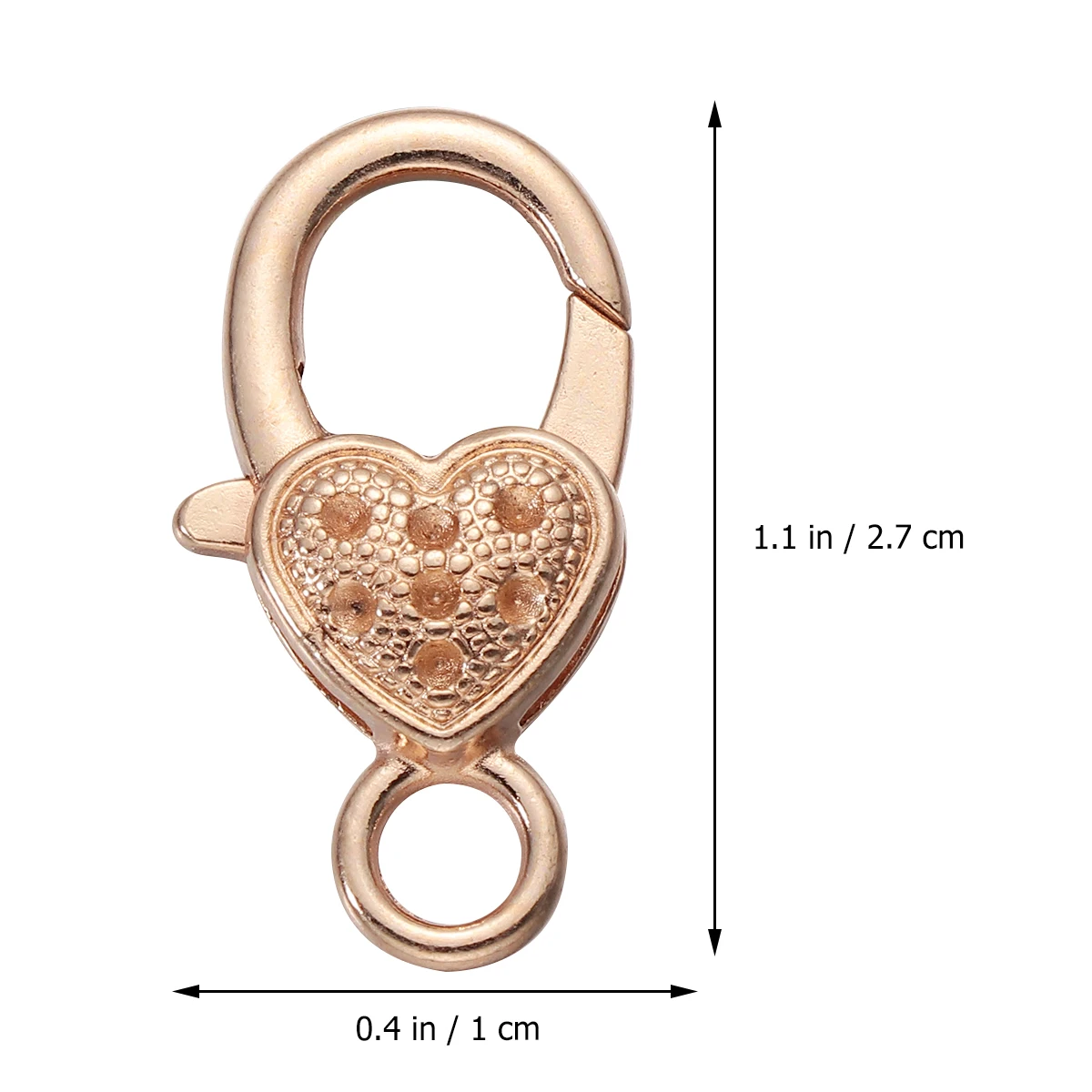 

10 Pcs Heart Shaped Lobster Clasp Alloy Jewelry Keys Vintage DIY Bracelets Necklaces Bags Straps Connection Hardware Accessories