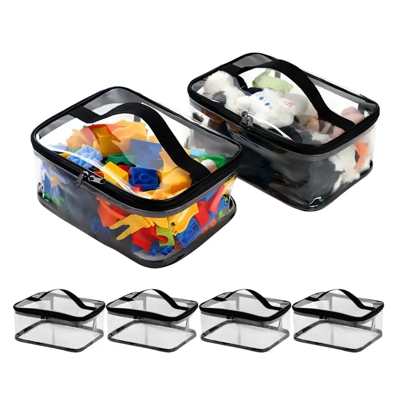 

Прозрачные пакеты L60A с застежкой-молнией, складные, многоразовые, для мелких предметов, строительных блоков