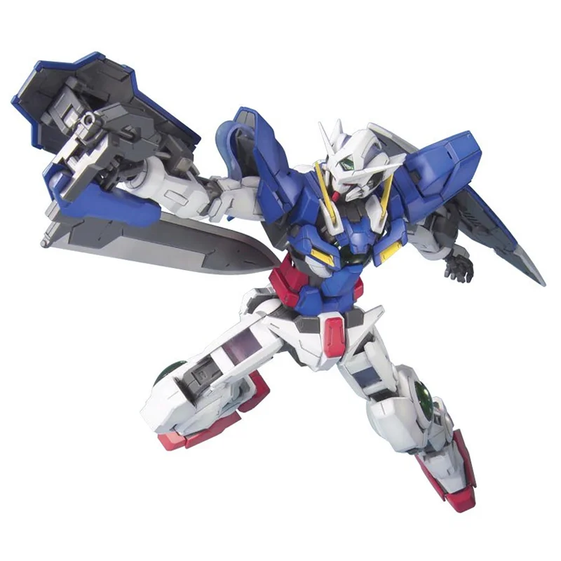 Bandai Gundam Model Kit Anime Characters MG 1/100 Exia Motorized Warrior Turret Light Up Edition Children's Toys Boys Gift