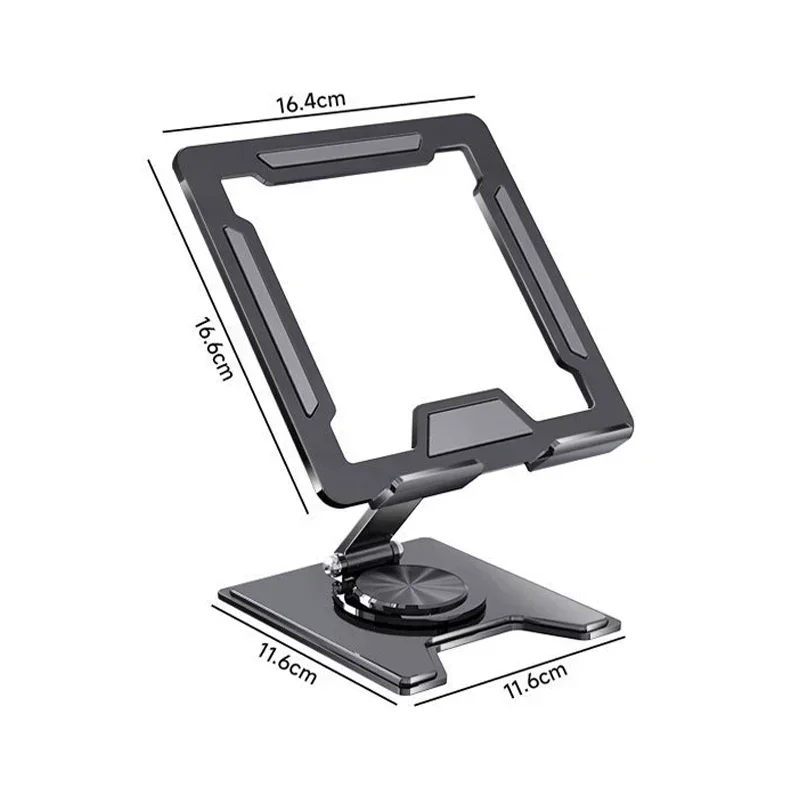 Hollowed Out Tablet Stand w/ 360°rotating Adjustment Aluminum Alloy Desktop Bracket for IPad Pro/Air/Mini Mobile Phone Universal