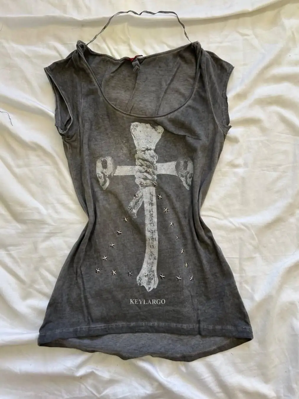 Tシャツ グランジ レディース タンクトップ ヴィンテージ服 90年代 ルーズ パンク キャミソール スカル ストリートウェア ヒップホップ Tシャツ コルセット レディース Y2K クロップトップ