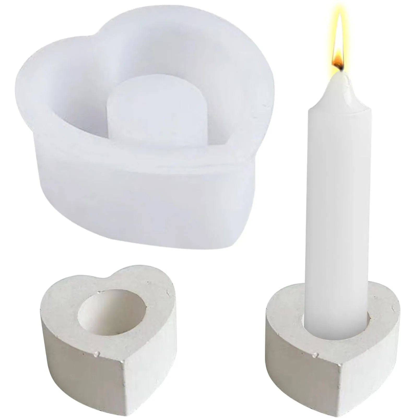 Candlestick Holder Silicone Mold Soft Silicone Smooth DIY Craft Molds for Handmade DIY Accessories