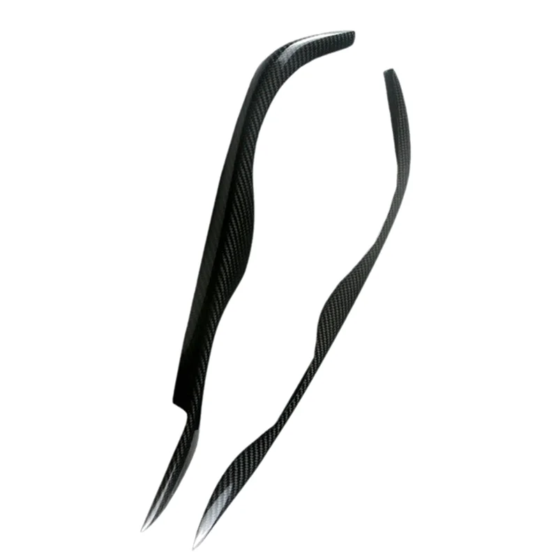 

Real Carbon Fiber Headlight Head Light Lamp Cover Eyelid Eyebrow Trim For BMW 3 Series E46