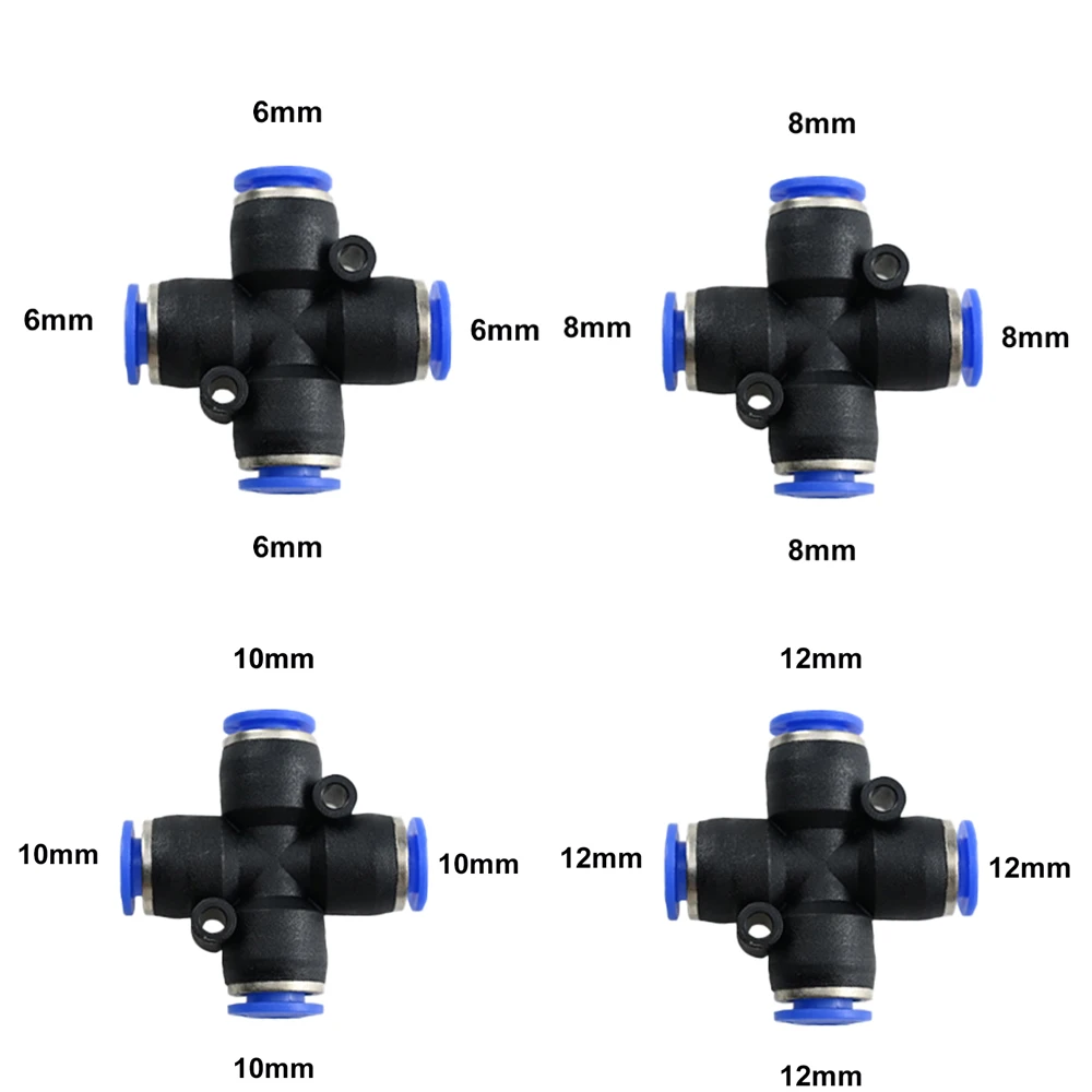 10 Stück Schnellmontage, Push-to-Anschluss, pneumatisch, für Gartenwassersprüher, Beschlagsystem, Bewässerungsrohr, 6 mm, 8 mm, 10 mm, 12 mm