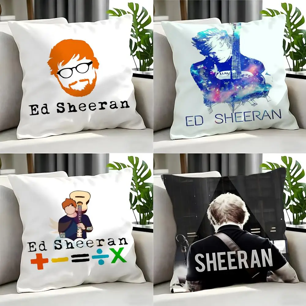 singer - Ed Sheeran Cushion Cover Cushion Cover Set 4Pcs 50x50 45x45 40x40 Pillowcase Decorative Sofa Home Decor