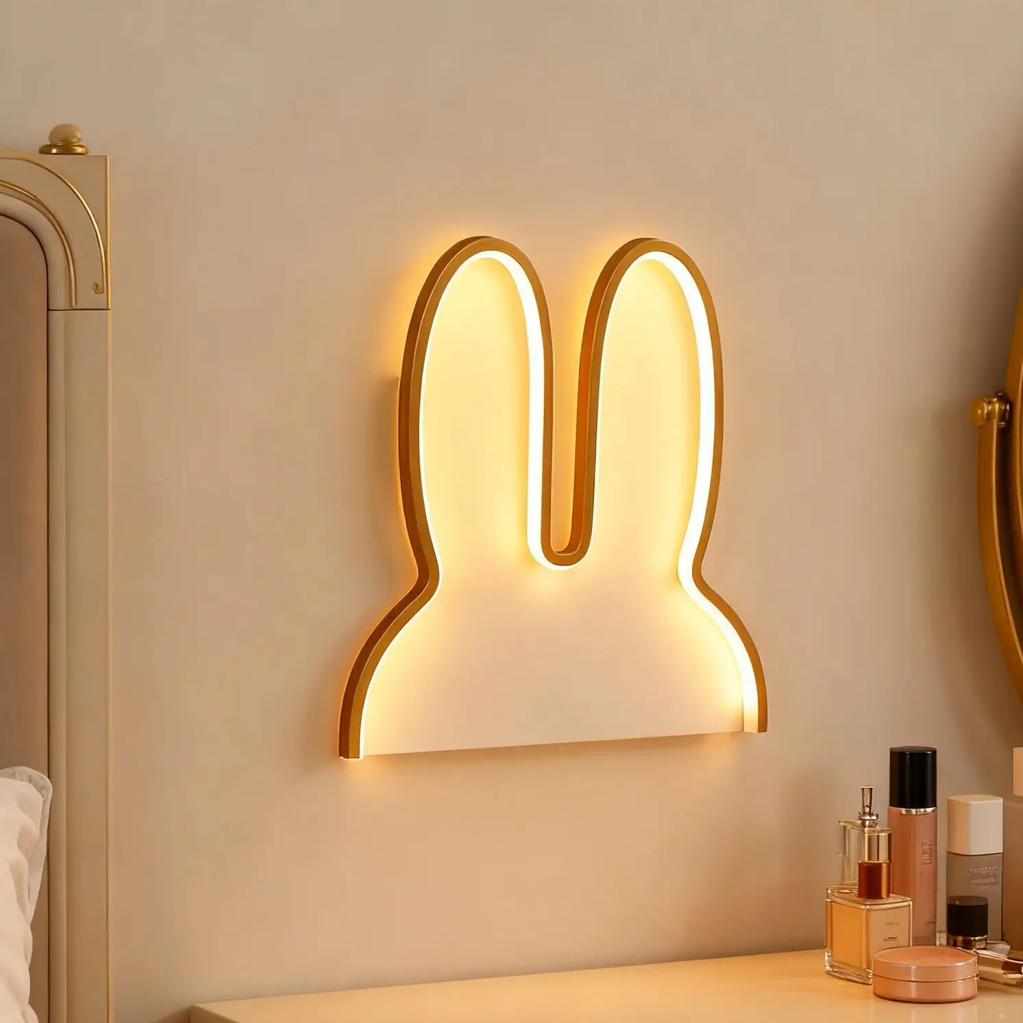 Lampu Malam Kelinci Lampu LED Bertenaga USB Lampu Malam LED Hewan Lucu Lampu Meja Samping Tempat Tidur Bayi Anak-anak Lampu Malam Kamar Tidur Hadiah Liburan