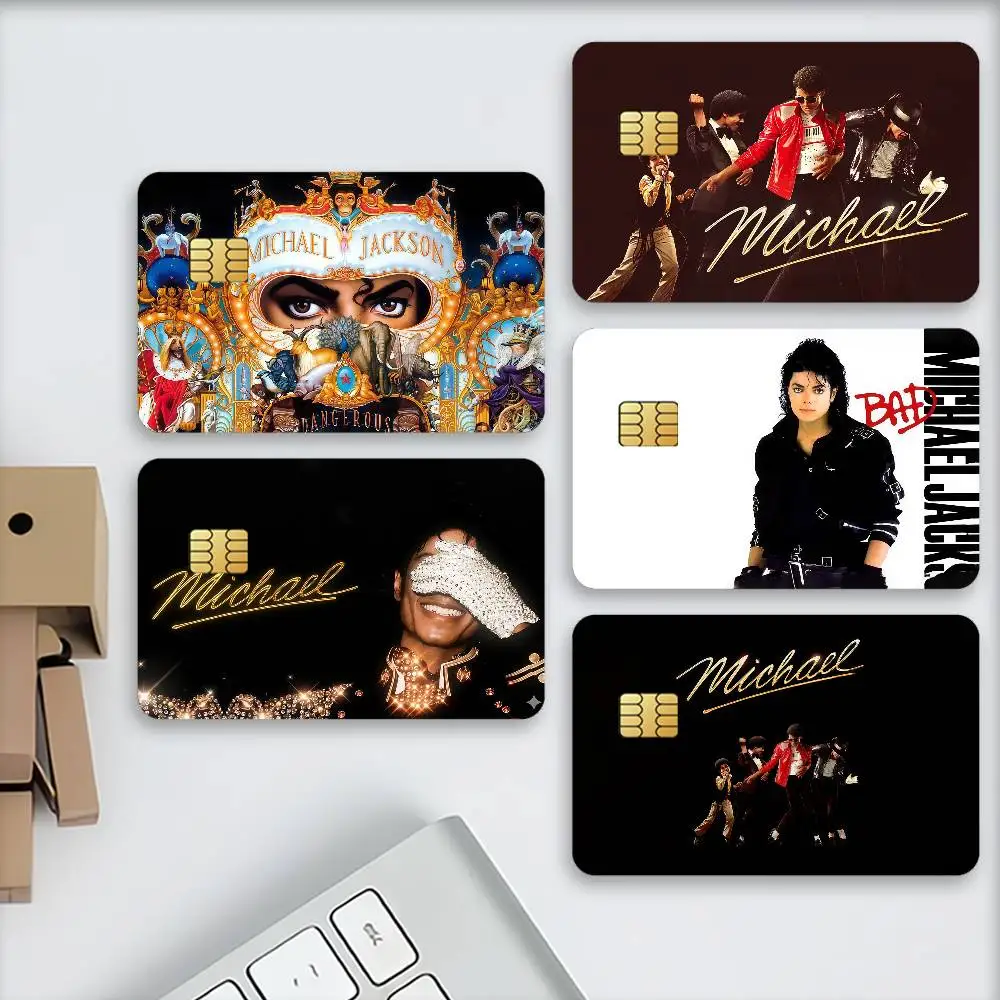 Singer M-Michael Jackson Credit Decorative Card Stickers Suitable For Bank Cards Metro Transit Anti-scratch Gift 4PCS