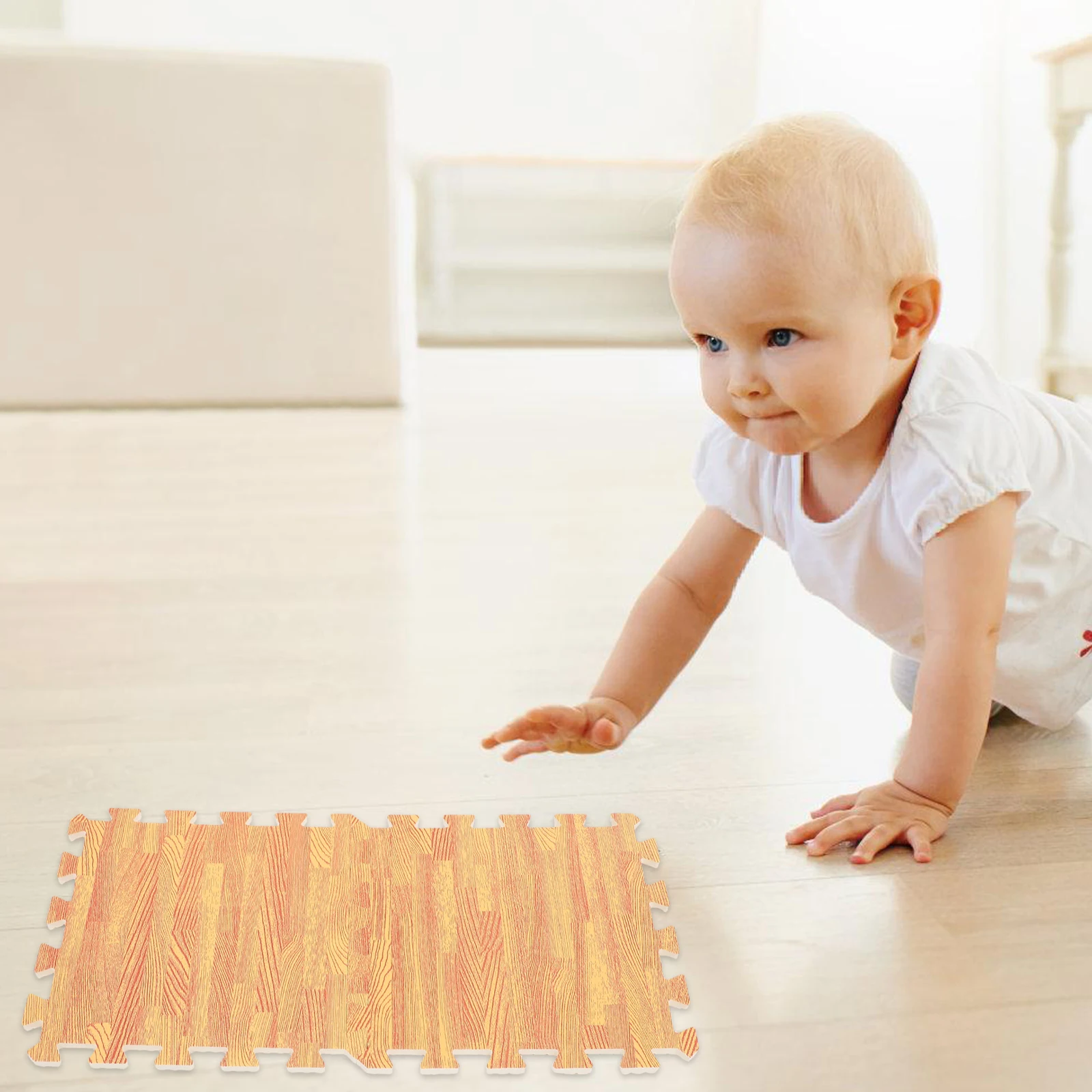 

12pcs Grain Foam Floor Mat 30x30 Baby Interlocking Tiles Kids Interlocking Baby Mats Puzzle Gym Mats Bedroom