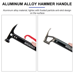 Wide-popping multitool aluminum hammer, outdoor Tent nail puller, stainless steel, walking and backpack supplies, portable cone 10 Main Multifunctional Hammer Sales - №6