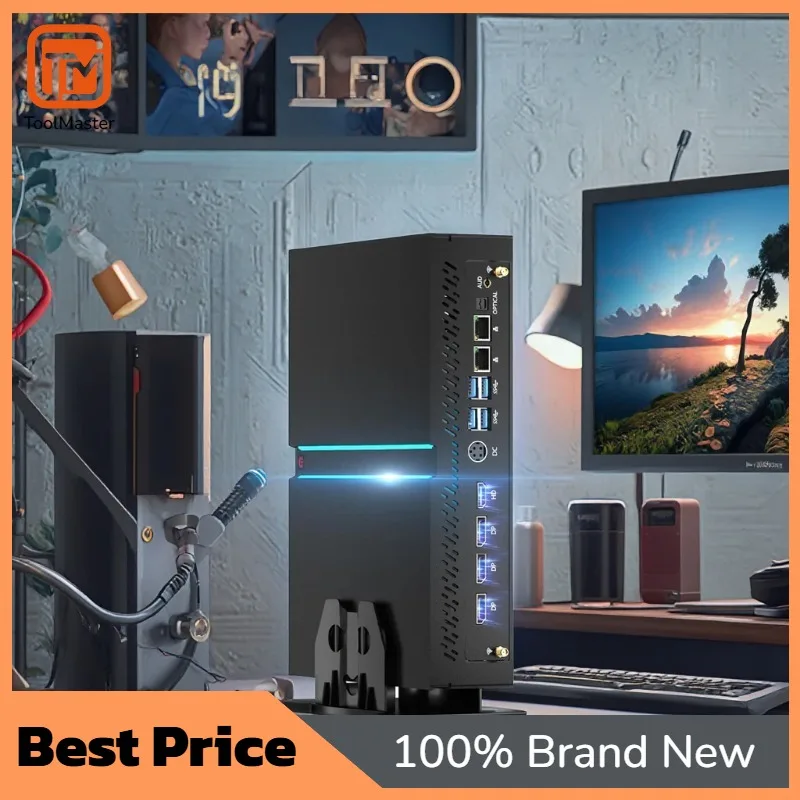 【New Arrival】Mini PC Gaming Desktop Computer I9 14900F Win 11 Pro RTX4070 12G Four Display 8K 60Hz Outputs Dual LAN WiFi6E/BT5.3