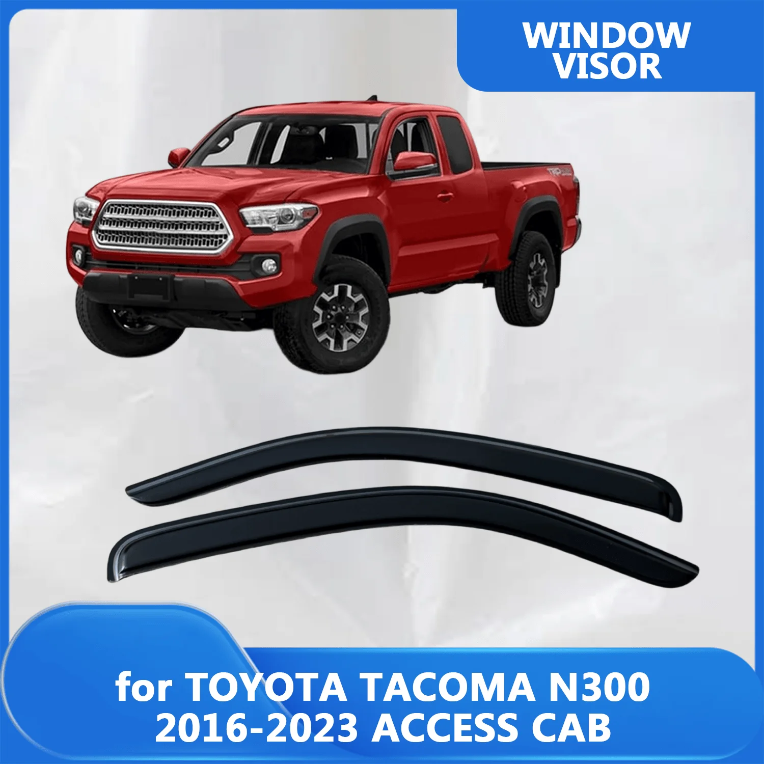 

Window Visor for TOYOTA TACOMA N300 2016 2017 2018 2019 2020 2021 2022 2023 ACCESS CAB Wind Deflectors Rain Guards Door Visor