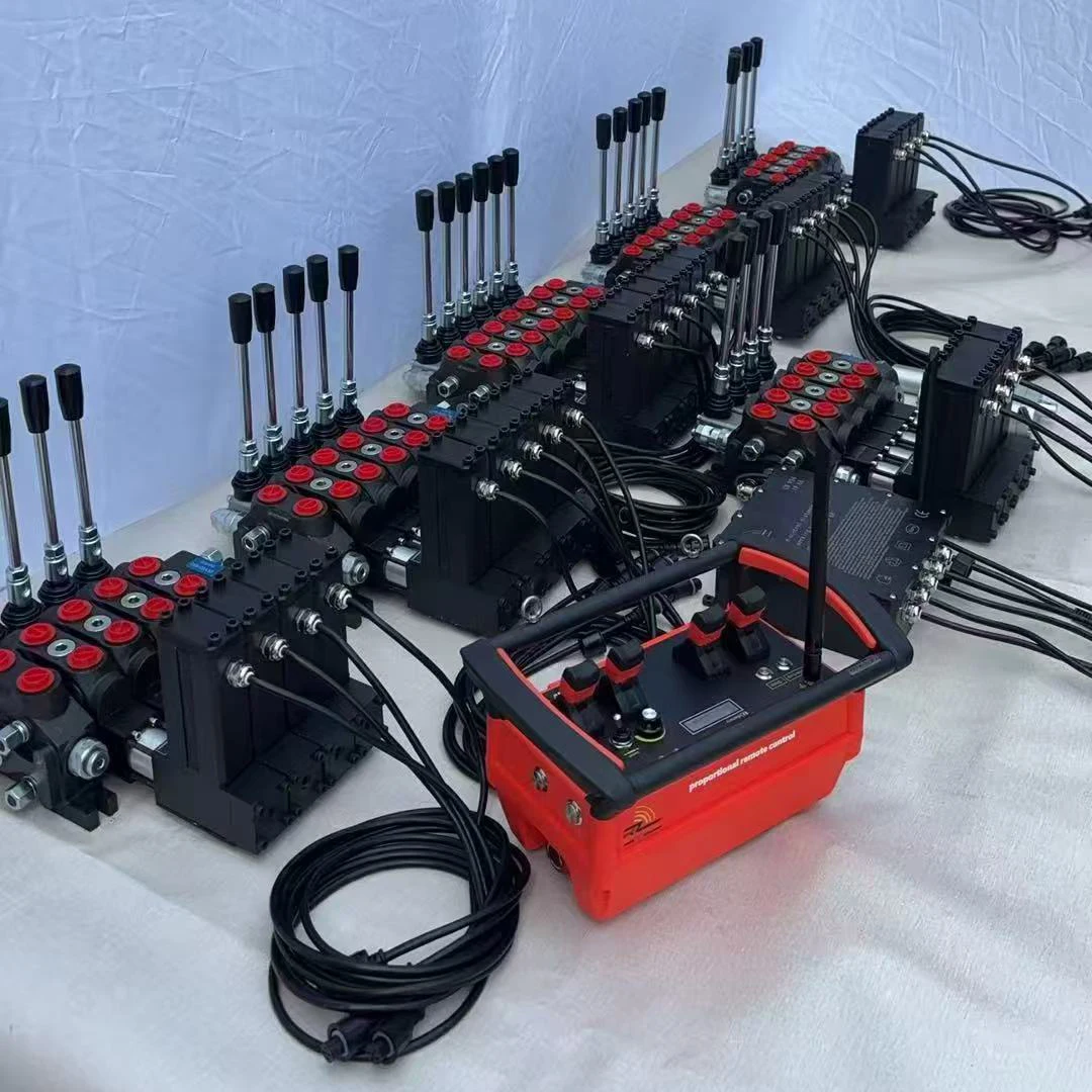 

SUNOVI 2025 New Design 40L 60L 80L 100L Valve Hydraulic Remote Control with 6 Motors 12v and 24v for Truck Crane