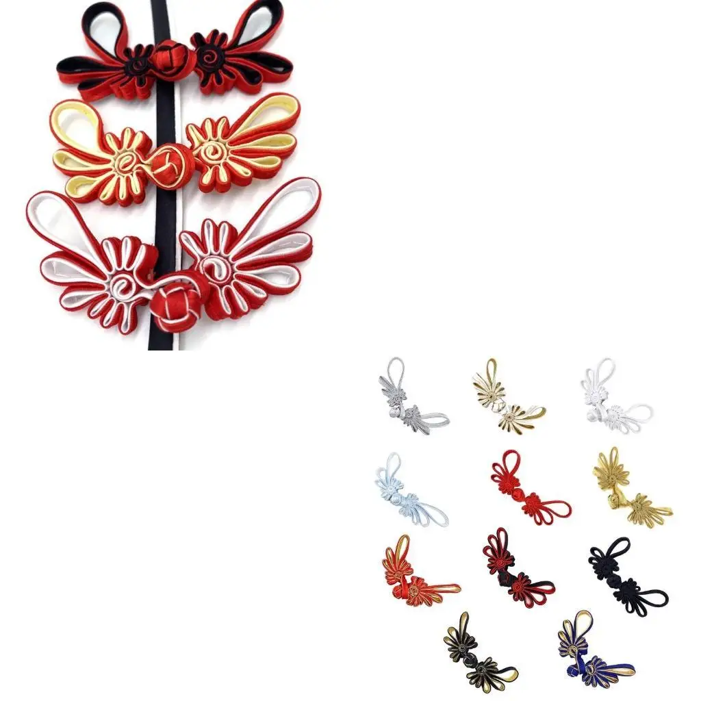 

Китайская пуговица Cheongsam в форме цветка, застежка-застежка ручной работы для шитья