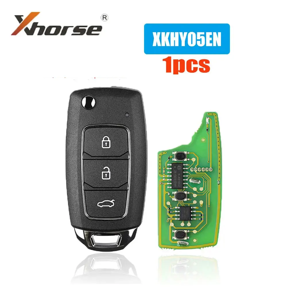 

1PCS/lot XHORSE XKHY05EN Car Remote Key for Hyundai Style 3 Buttons Wired Universal Remote Key Fob for VVDI Key Tool Car Keys