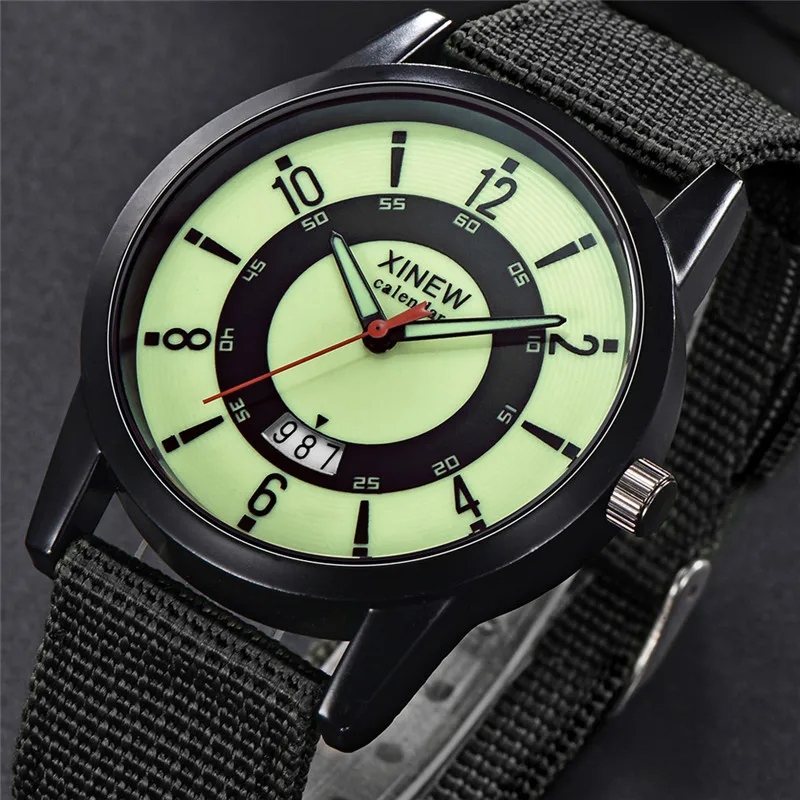 1pc / lot Genuine XINEW Brand Designer Watches For Men Fashion Casual Rubber Band Sports Military Date Quartz Watch Reloj Hombre
