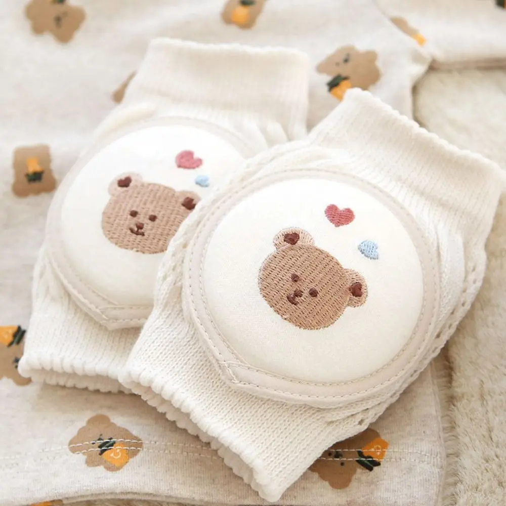 Cute Cotton Baby Knee Pads Sponge Cartoon Design Crawling Toddler Protective Gear Cloth Accessories Elbow Pads Infant