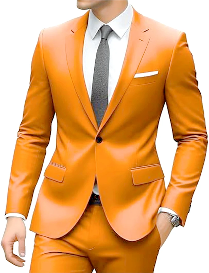 

Красивые мужские костюмы из 2 предметов, облегающие свадебные летние формальные повседневные вечерние деловые блейзеры, брюки с лацканами и одной пуговицей, комплекты курток