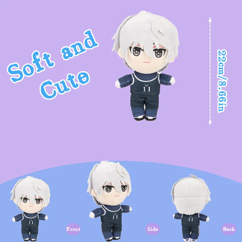 블루 잠금 플러시 바치라 메구루 나기 세이시로 미카게 레오 애니메이션 피규어 인형 애니메이션 애호가 주변기기 컬렉션 어린이 생일 선물