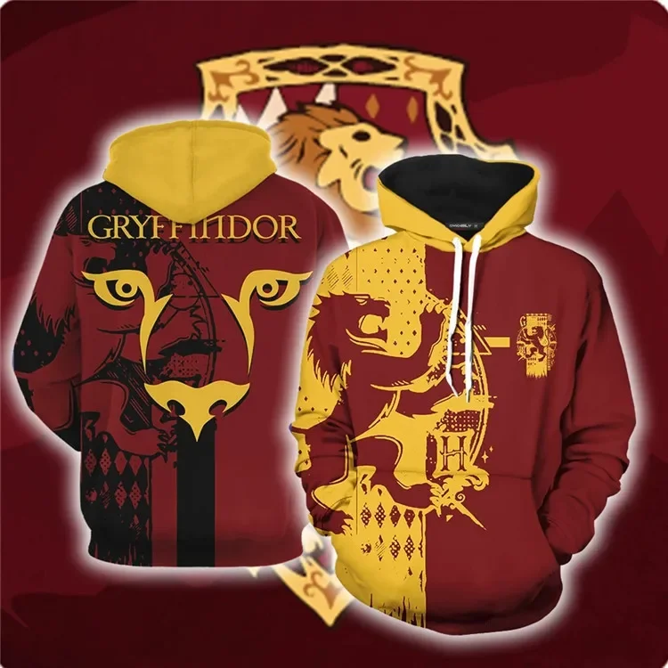 Harryy Potter Cosplay Gryffindor Sweatshirt Fall Winter Hoodie Sweatshirt Slytherin Hufflepuff Ravenclaw Novelty Anime Costume