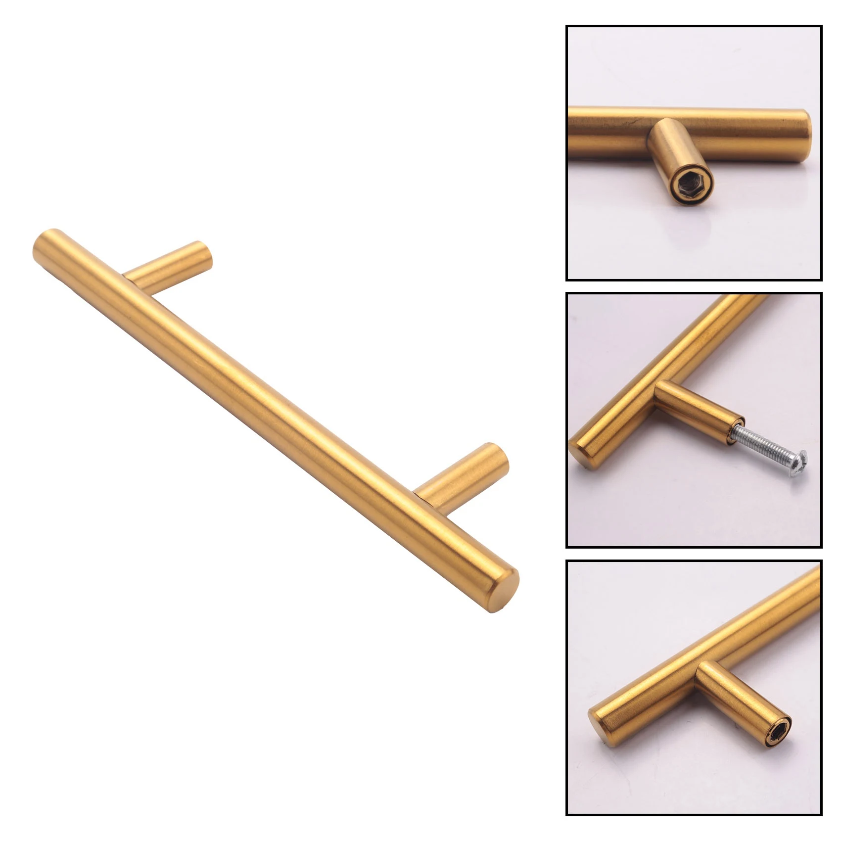 BISM1 4 STKS Gouden Handgrepen Hars Dienblad Mallen Handgrepen Epoxy Dienblad Handgrepen Hardware Roestvrij Staal voor Siliconen Dienblad Handgrepen