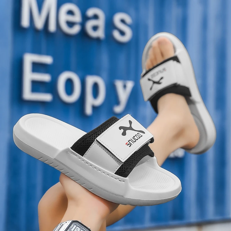 

Новые мужские тапочки 2026 года: толстая подошва, нескользящие, легкие, премиум-класса, из ЭВА и ПВХ, для улицы