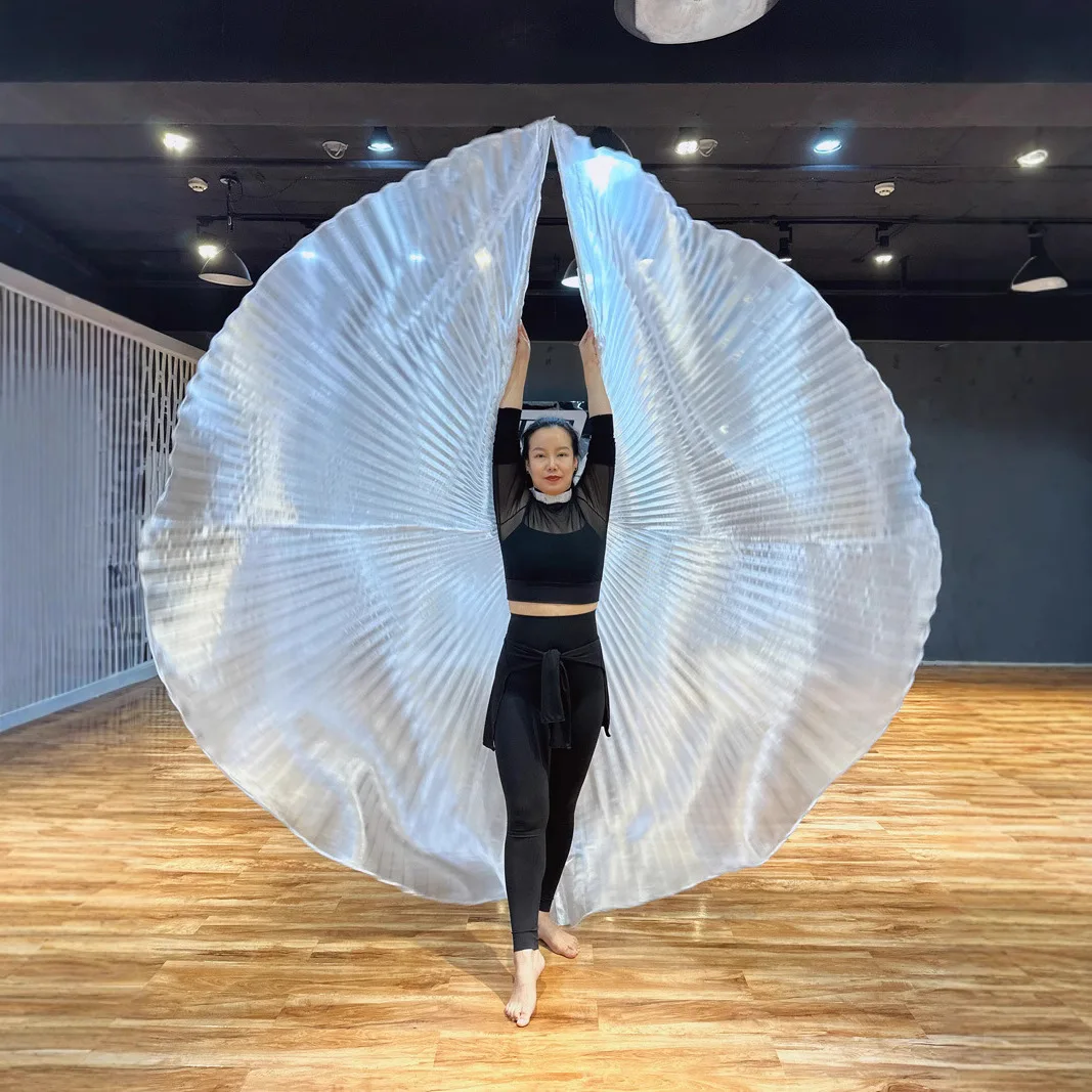 أجنحة إيزيس للرقص الشرقي للبالغين فضية 360 درجة ملحقات أداء الجناح ملابس رقص الزي دعائم أداء المسرح